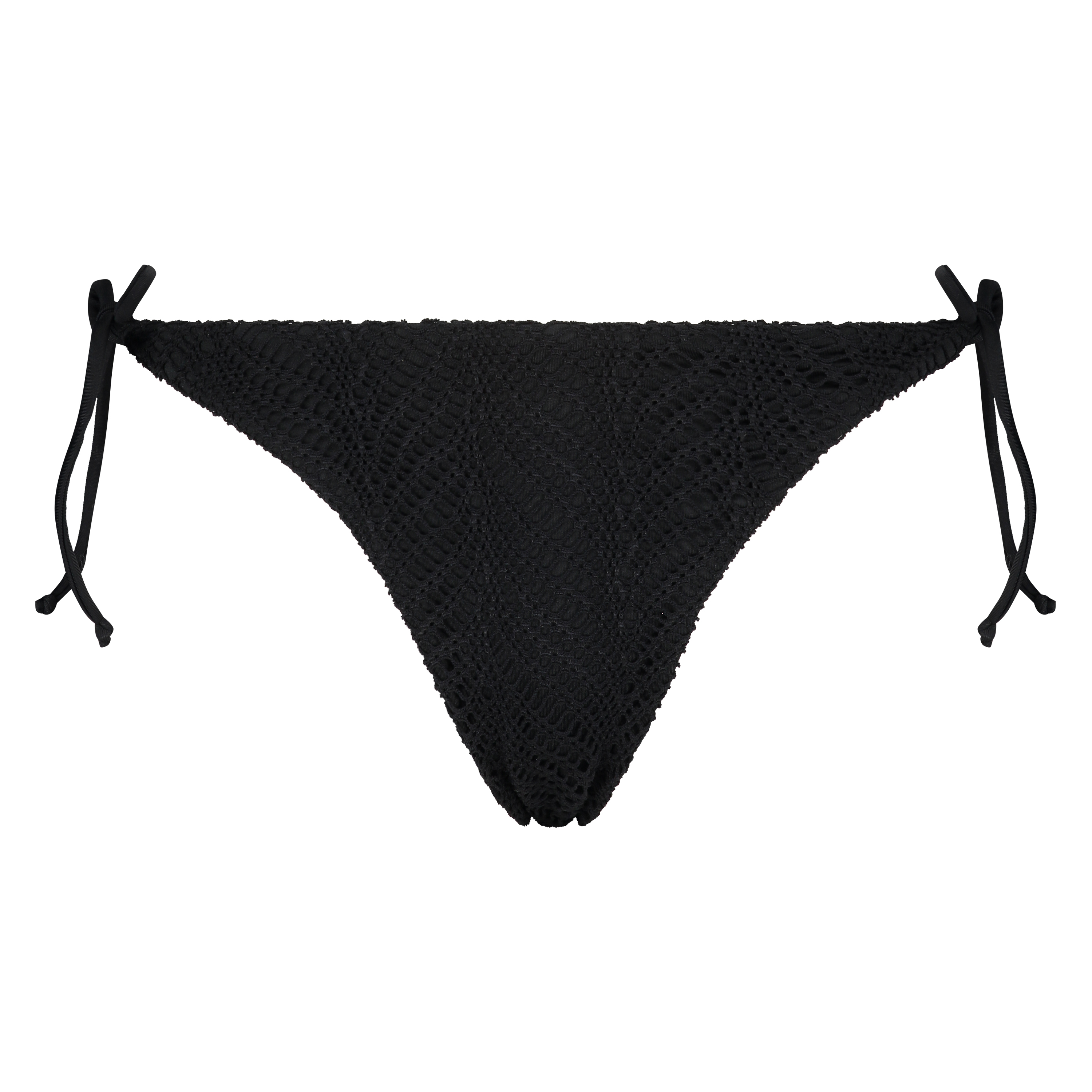 Slip de Bikini Crochet, Noir, main