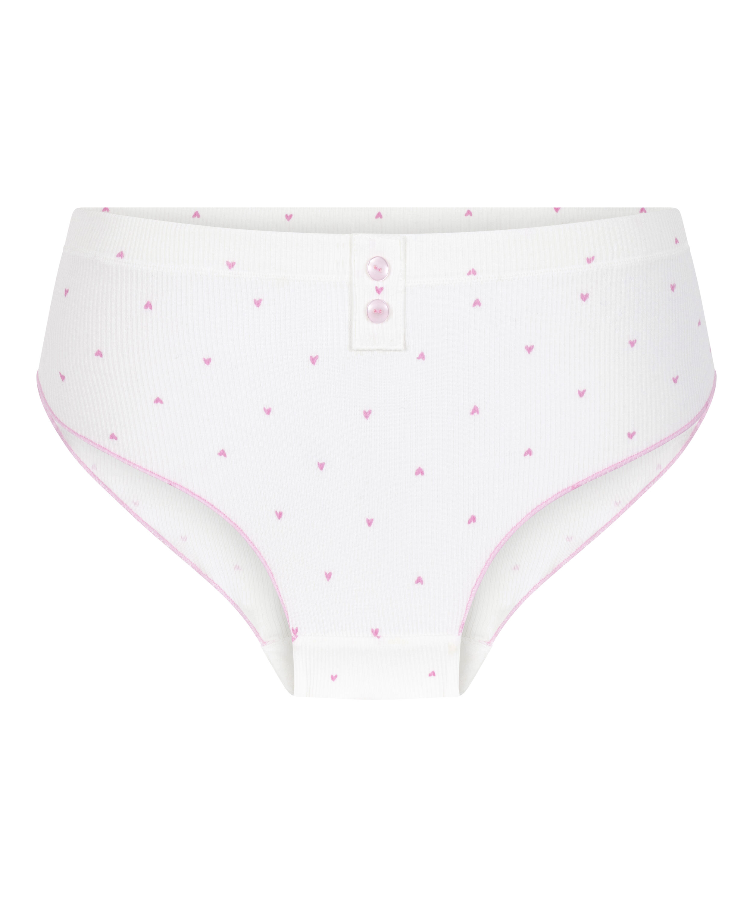 Geribde Brazilian short Renee, Wit