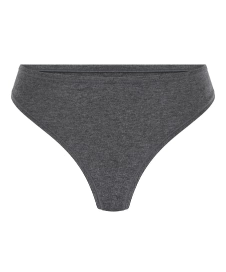 Tanga en coton doux, Gris