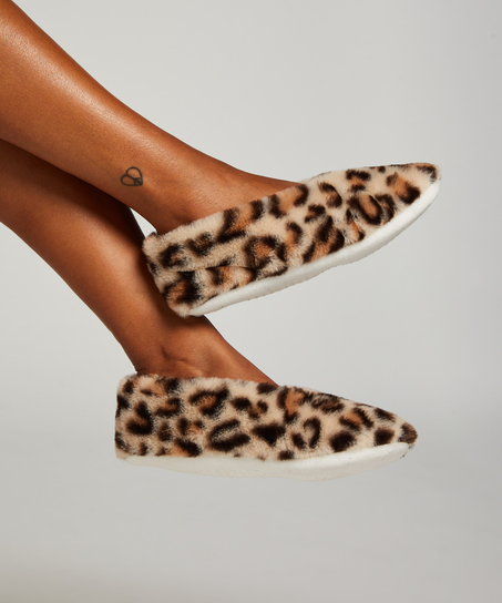 Cosy ballerina Leopard, Beige