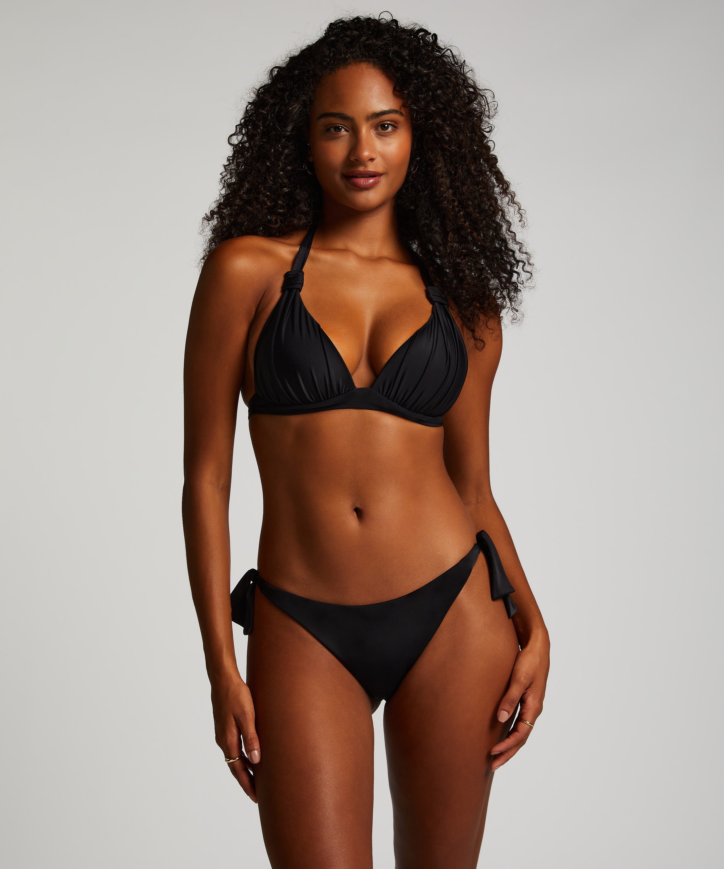 Triangel bikinitop Luxe, Zwart, main