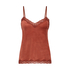 Cami top Velours Lace, Bruin