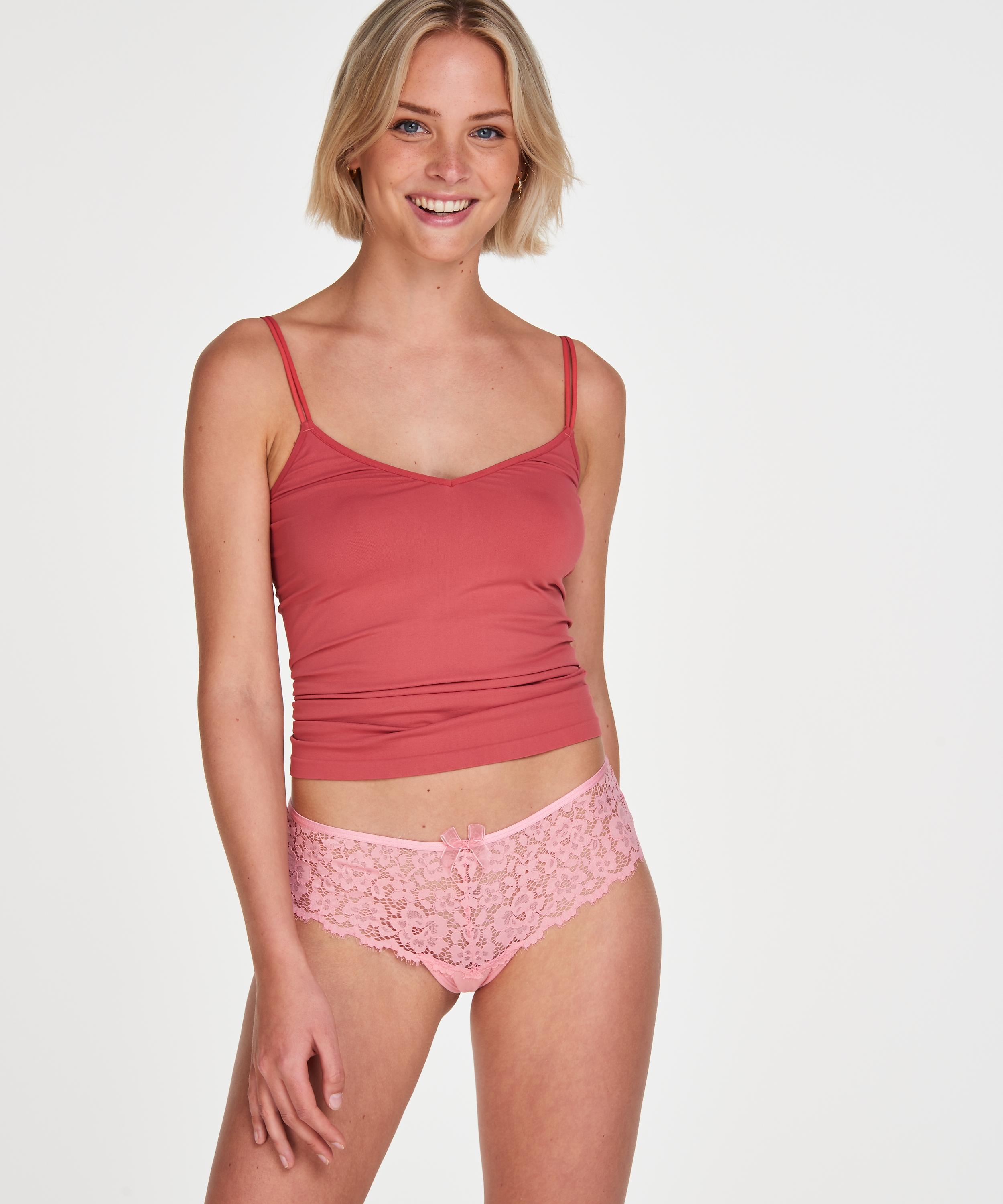 Slip br&eacute;silien Roxey, Rose, main