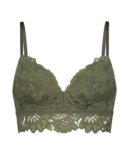 Soutien-gorge pr&eacute;form&eacute; sans armatures longline Shiloh, Vert