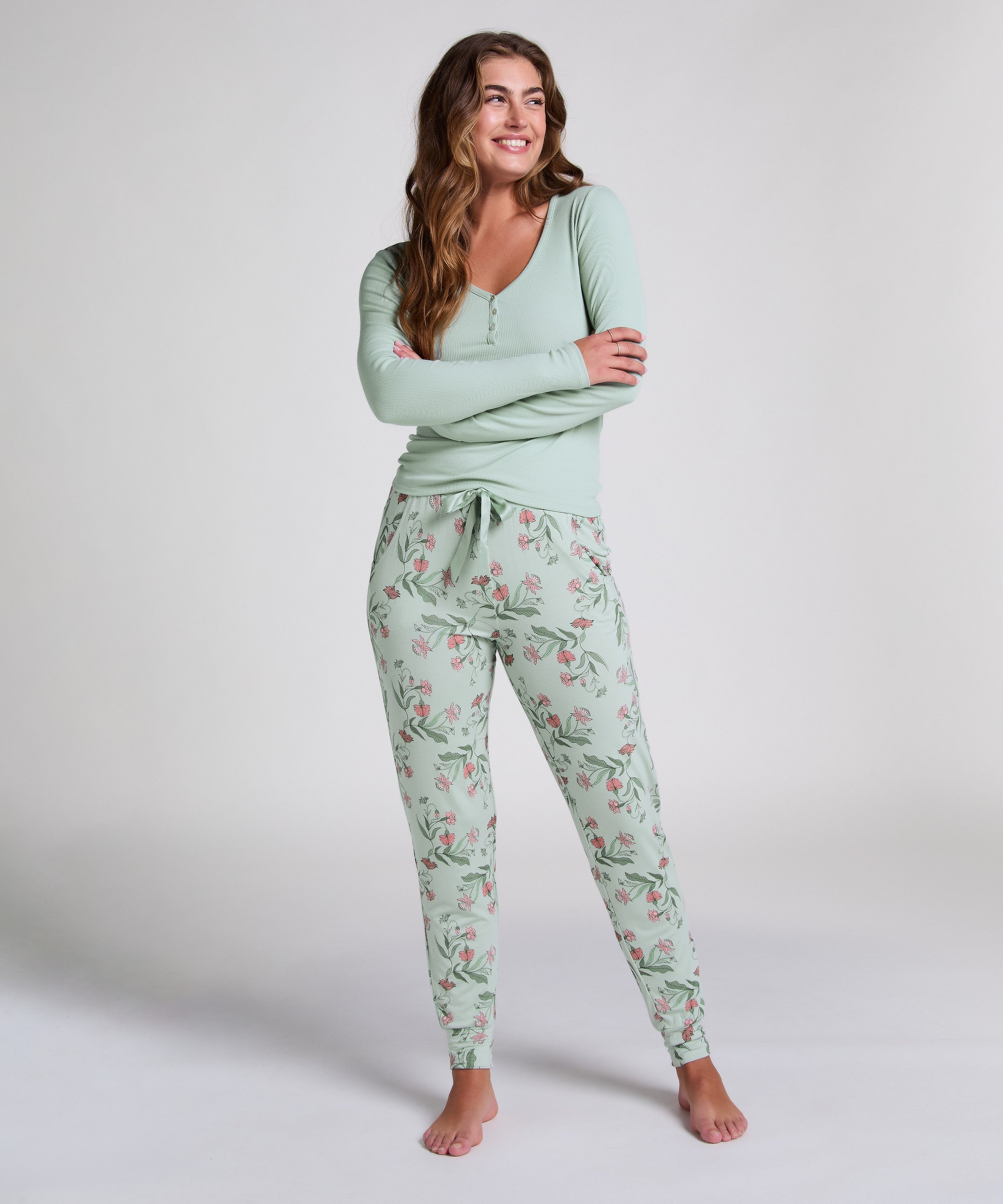 Pantalon de pyjama Jersey, Vert, main