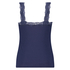 Top Rib Cami lace, Blauw