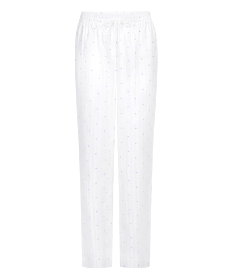 Pyjamabroek Jacquard Hearts, Blauw