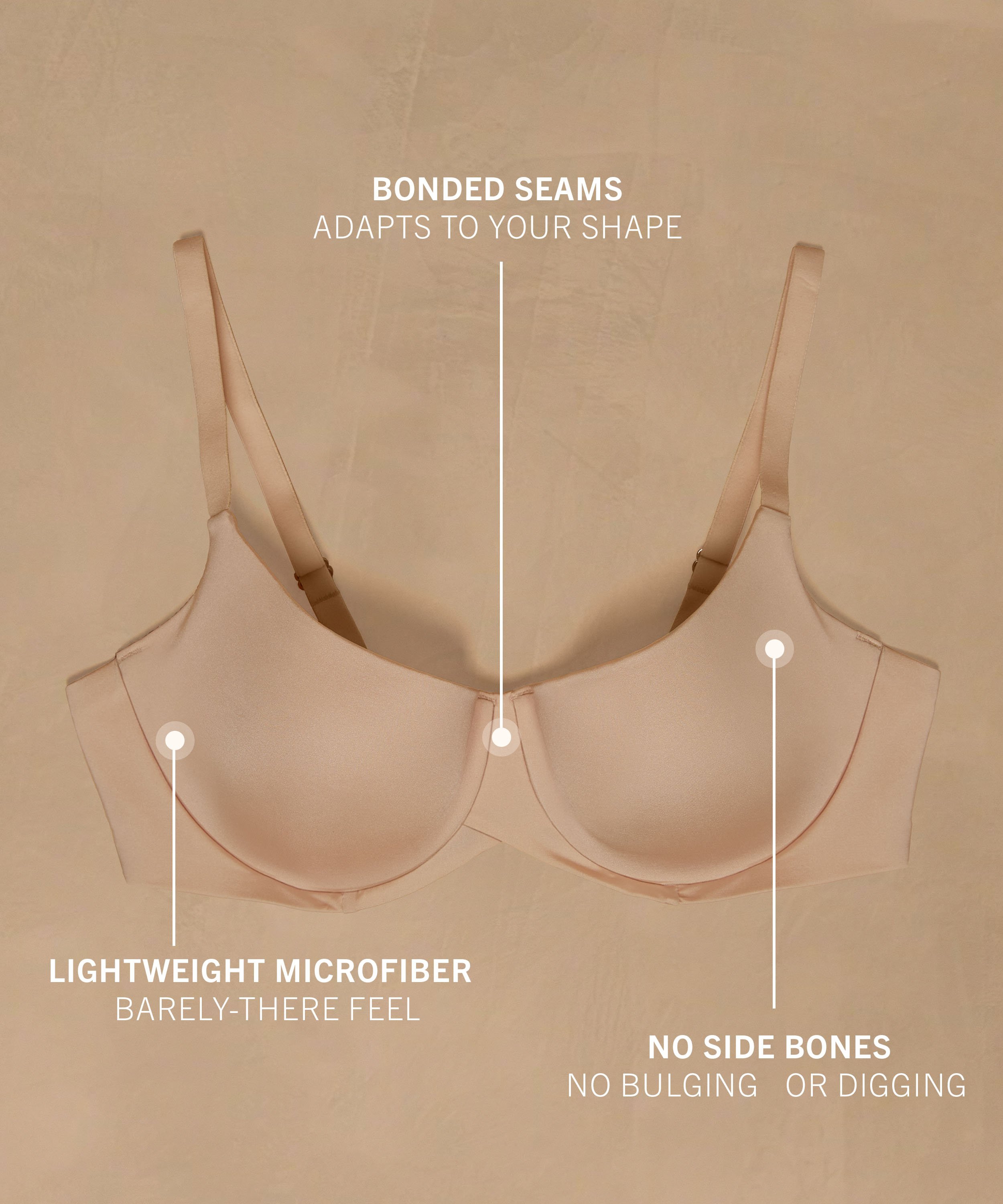 Soutien-gorge à armatures préformé Smooth, Beige, main