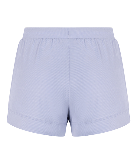 Short Jersey Rib Essential, Blauw