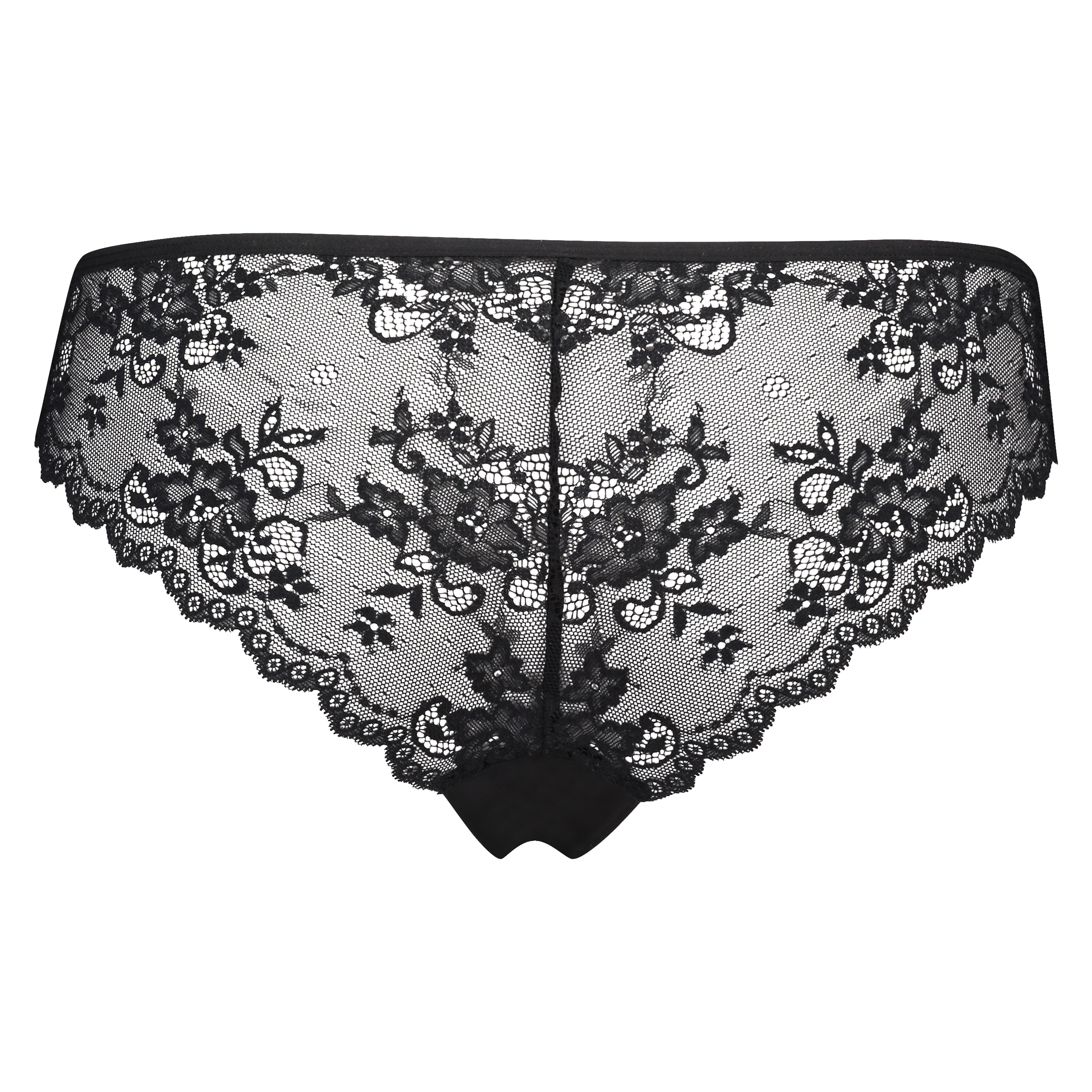 Slip br&eacute;silien Invisible Lace Back, Noir, main
