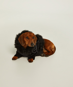 Fleece honden onesie Lucy Hale, Zwart