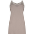 Slipdress Modal Lace, Bruin