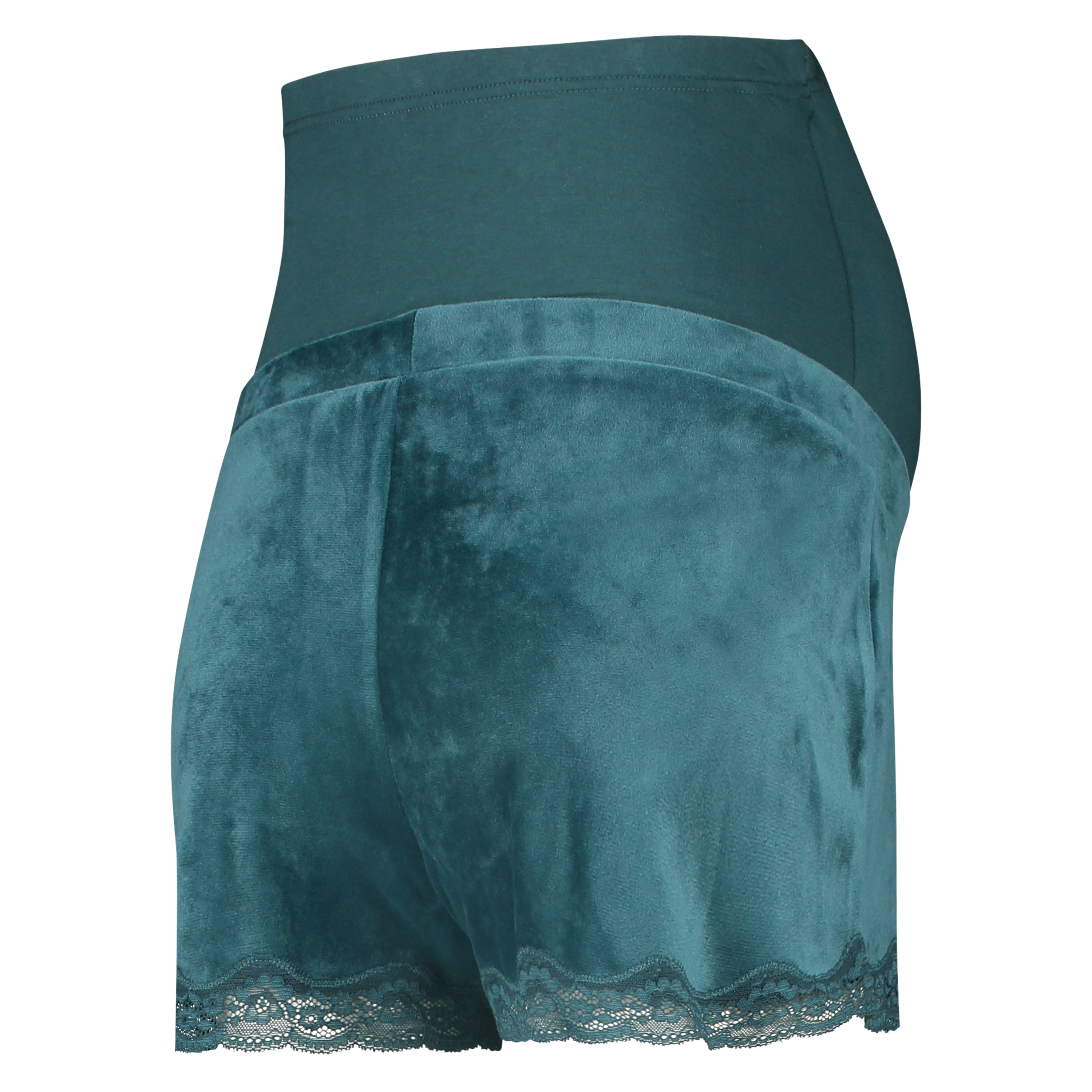 Zwangerschapsshort Velours, Blauw, main