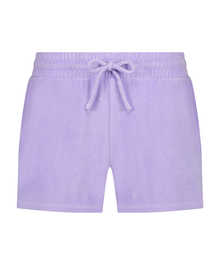 Shorts Velours Pocket, Paars