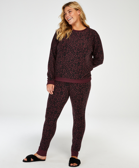 Legging micro fleece, Rood