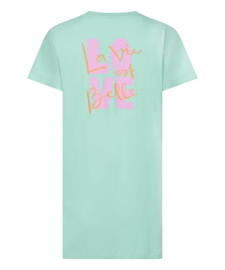 Chemise de nuit col rond, Vert