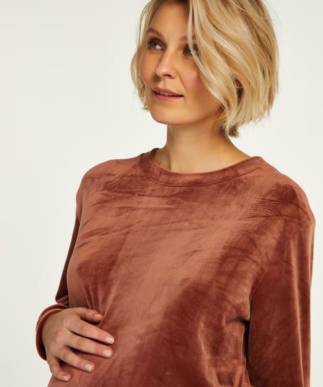 Top de grossesse en velours, Rose