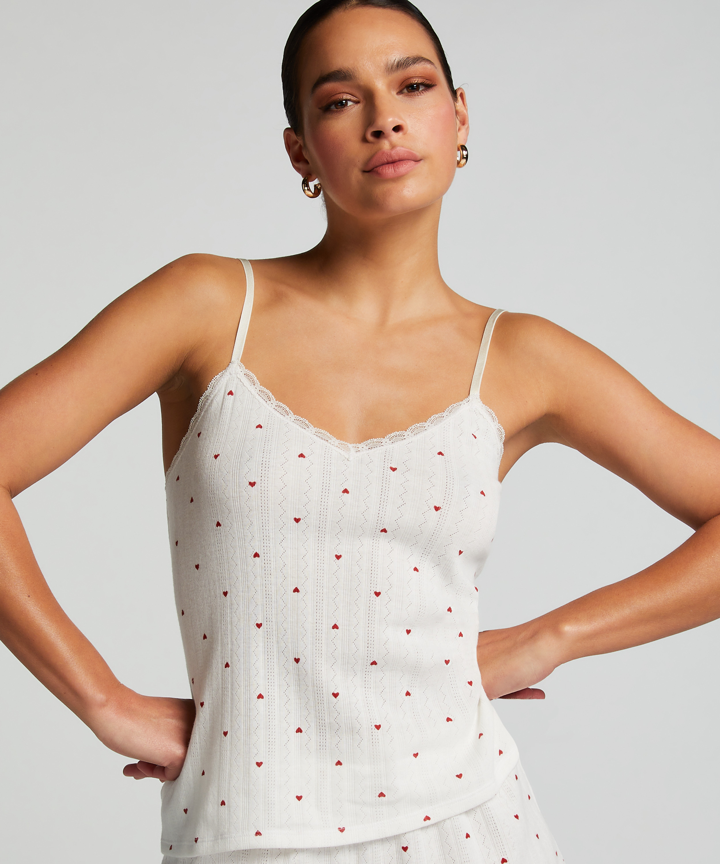 Top cami Lace, Wit, main