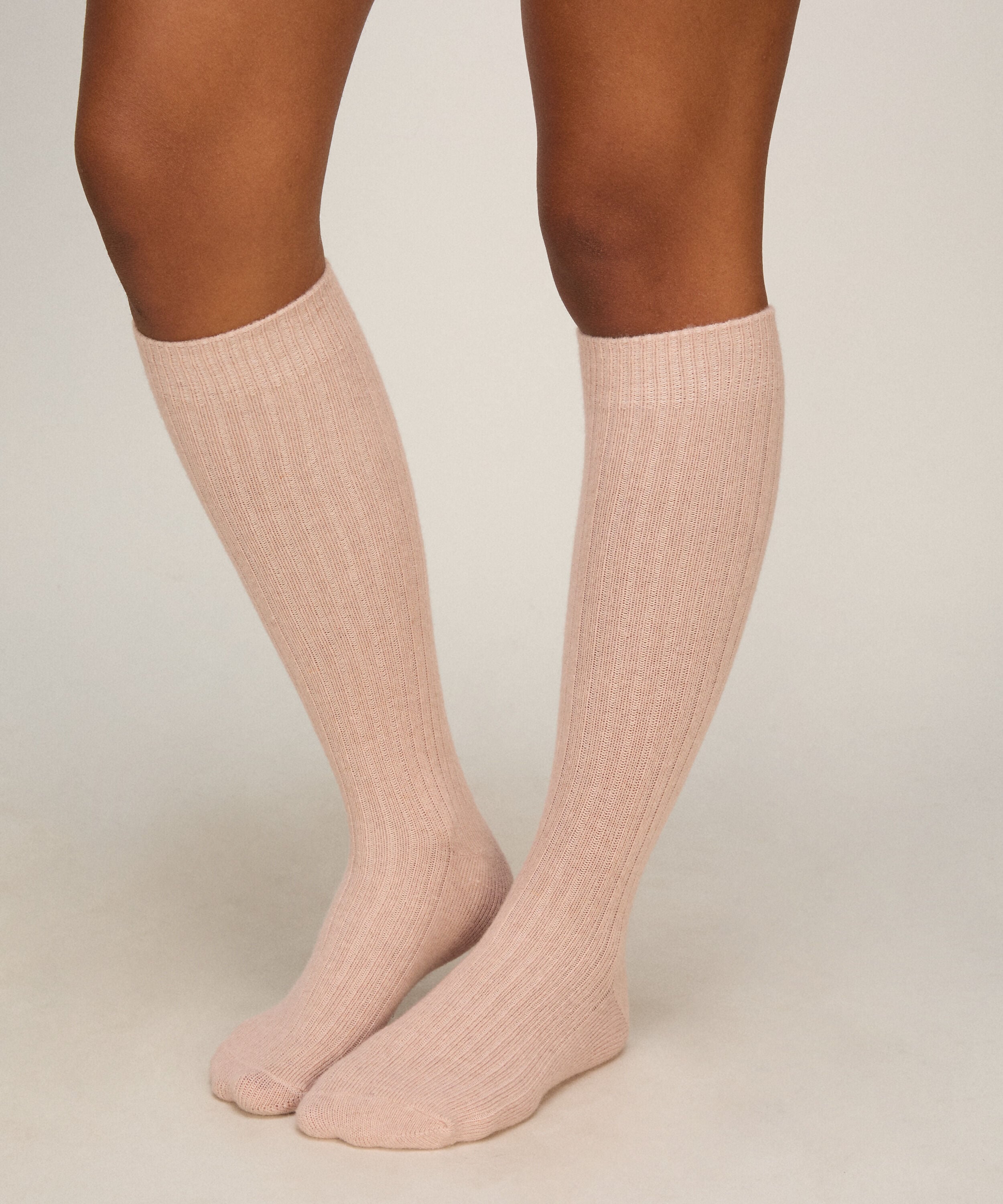 Cashmere Blended Sokken, Roze Cashmere Blended Sokken, Roze