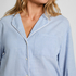 Chemise en coton, Bleu