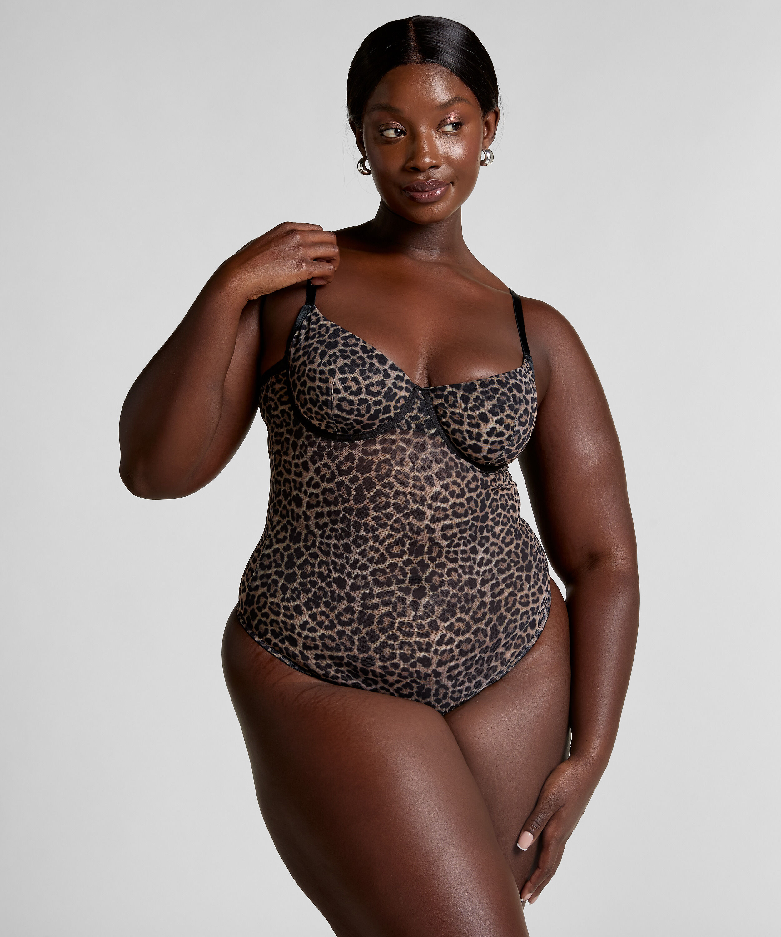Body Tara Leopard, Zwart