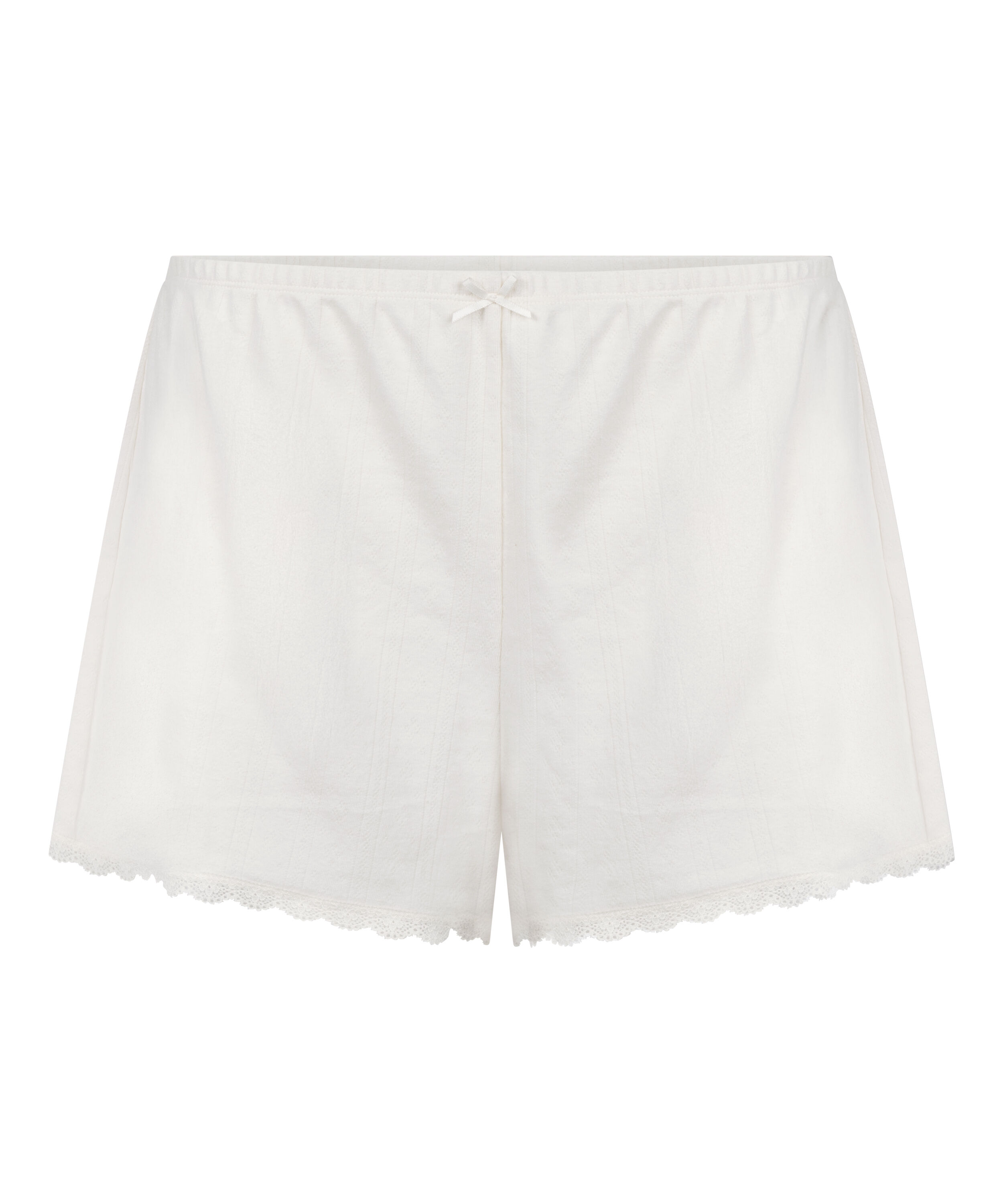 Short Pointelle, Blanc