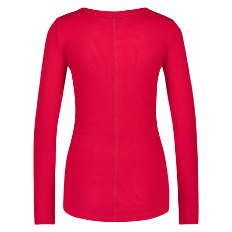 Pyjamatop lange mouwen, Rood