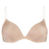 Soutien-gorge à armatures préformé push-up sans bretelles Transparent Back, Beige