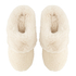 Pantoufles mules Teddy, Blanc