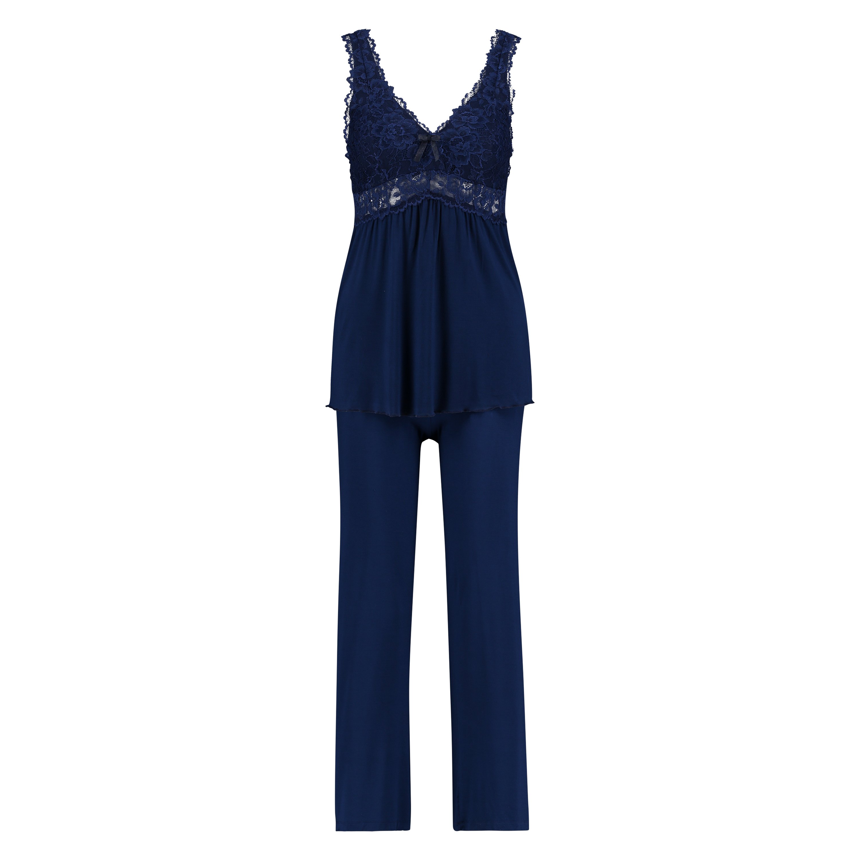 Pyjamaset Modal lace, Bleu, main