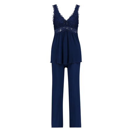 Pyjamaset Modal lace, Bleu