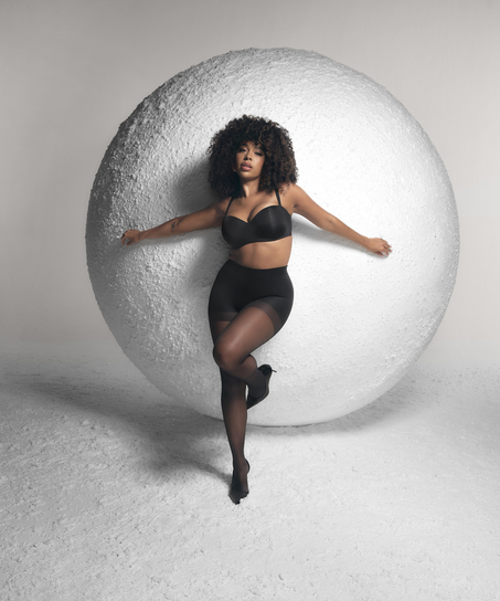 Voorgevormde strapless beugel-bh Smooth, Zwart