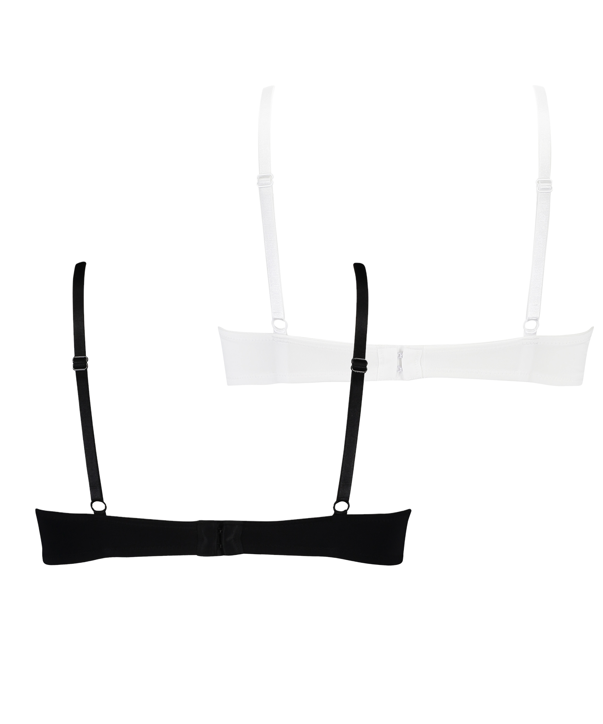 2-pack voorgevormde beugel bh, Zwart, main