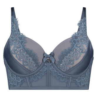 Soutien-gorge &agrave; la palangre, &agrave; armatures pr&eacute;form&eacute; Nightshade Doutzen, Bleu