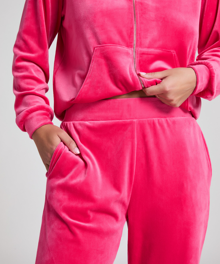 Velours pyjamabroek, Roze
