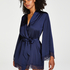 Petite Kimono satin meili, Blauw