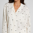 Jacquard Pyjamashirt met Lange Mouwen, Wit