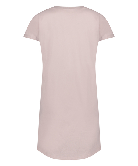 Chemise de nuit col rond, Pourpre