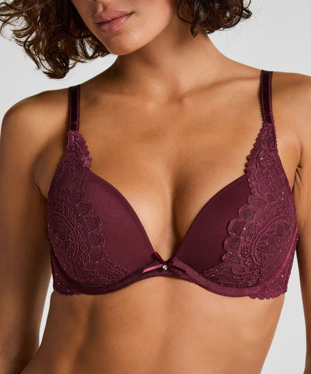Voorgevormde push-up beugel bh Isadora, Rood