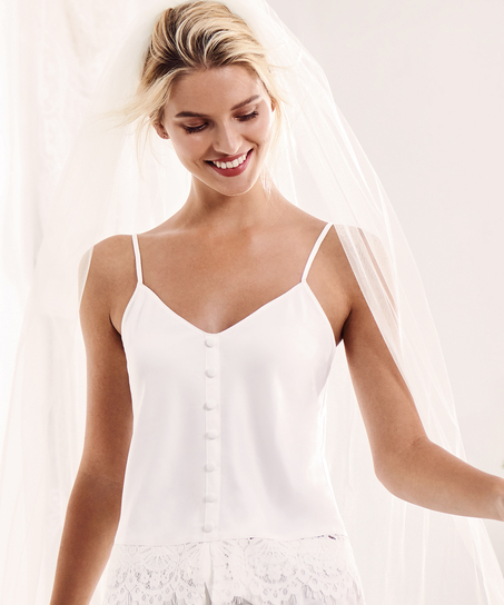 Cami top satin Bridal, Wit