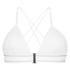 Voorgevormde triangle bralette Casey katoen, Wit