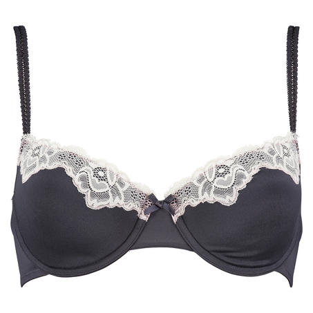 Soutien-gorge à armatures préformé Secret Lace contrast, Gris