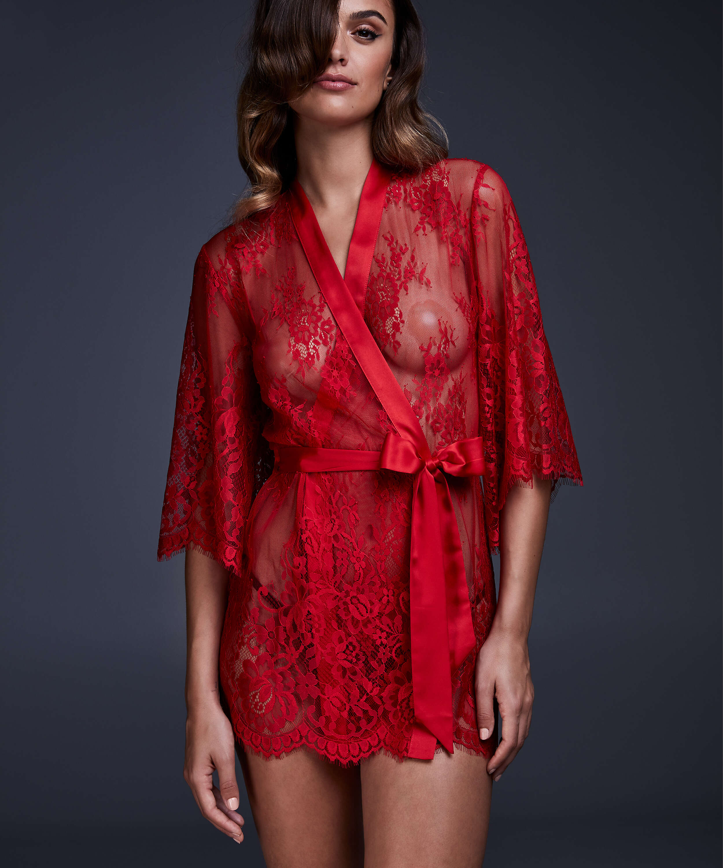 Kimono Lace Isabelle, Rood, main