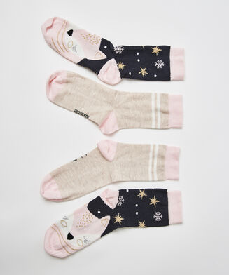 2 paar Katoenen Sokken, Blauw