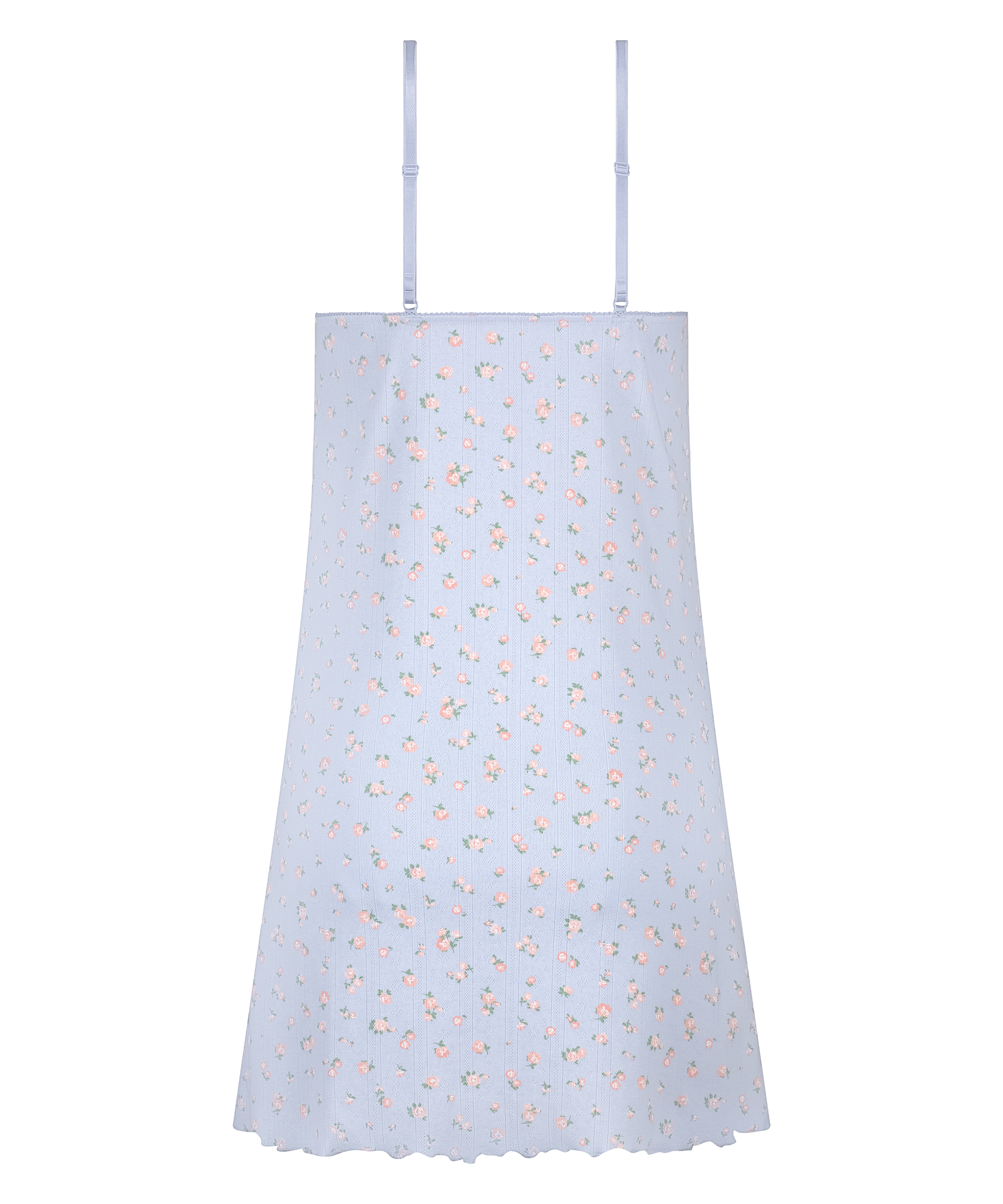Slipdress Pointelle, Blauw, main