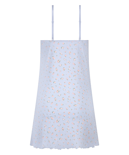 Slipdress Pointelle, Blauw