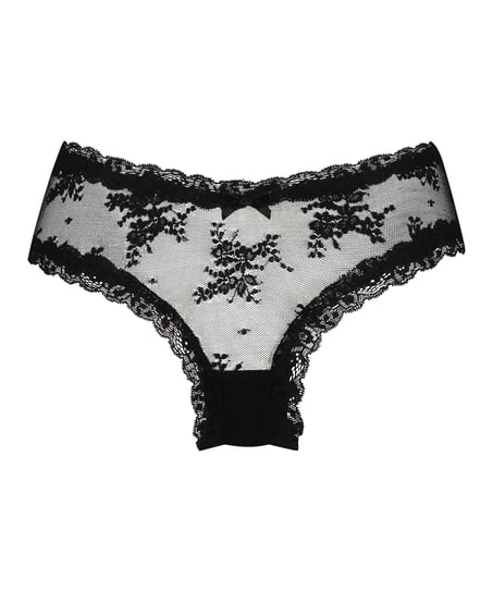 Slip br&eacute;silien V-shape mesh, Noir