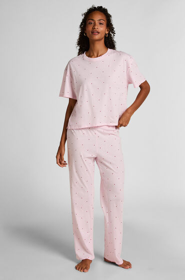 Hunkemöller Pyjama Set Katoen Print Roze
