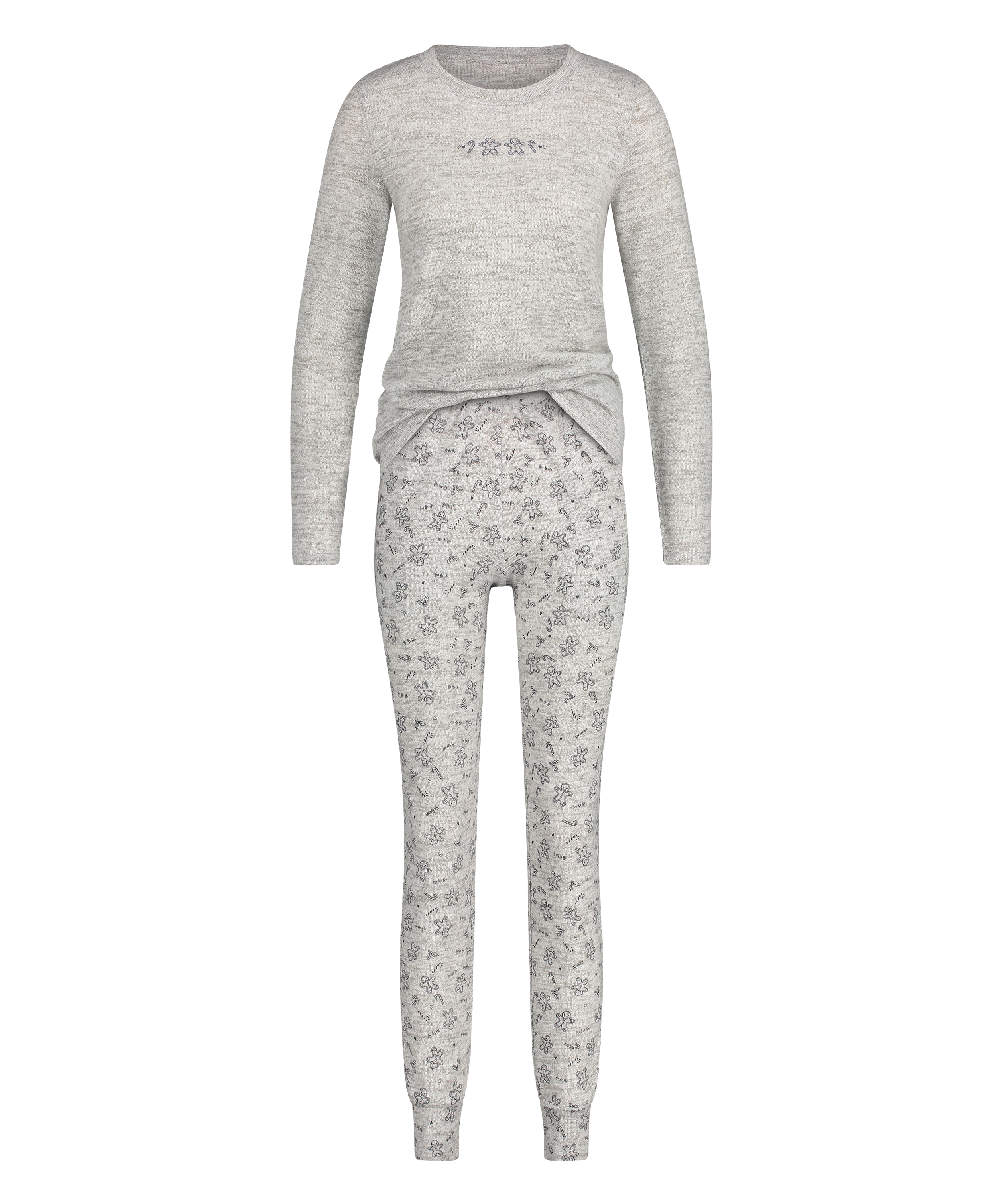 Coffret cadeau Pyjama long Jersey, Gris, main