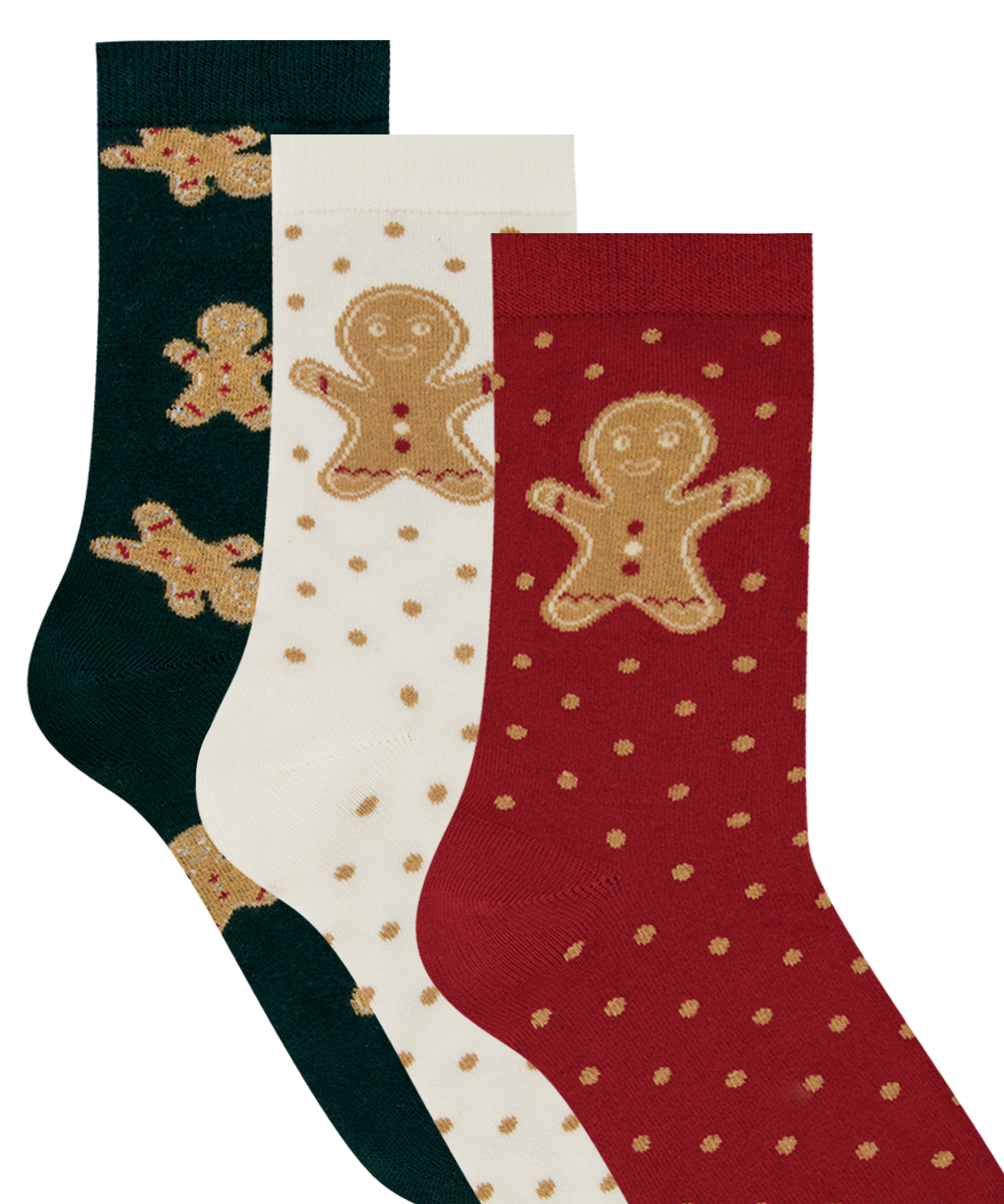 3 paar sokken Giftpack, Groen, main